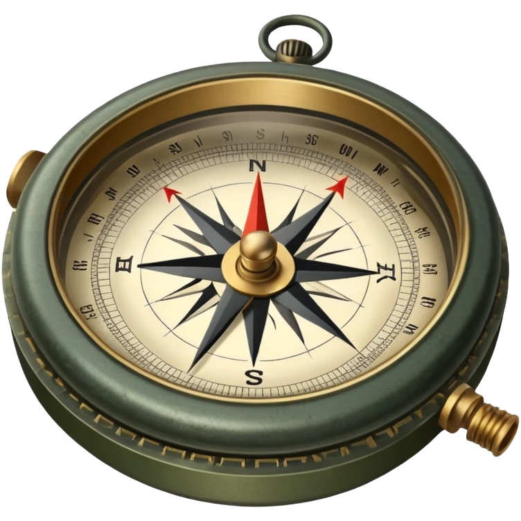 military compass navigation tool emoji