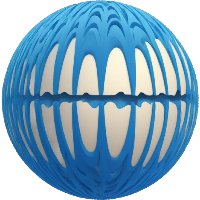 blue sphere consisting of sound waves emoji