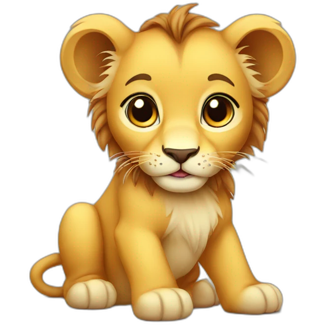 Baby lion emoji