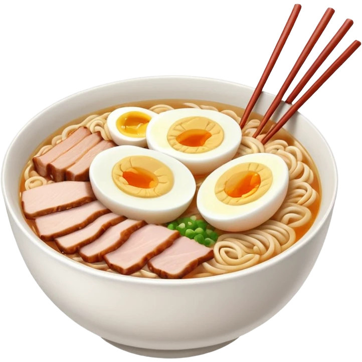 ramen bowl with one chopsticks emoji