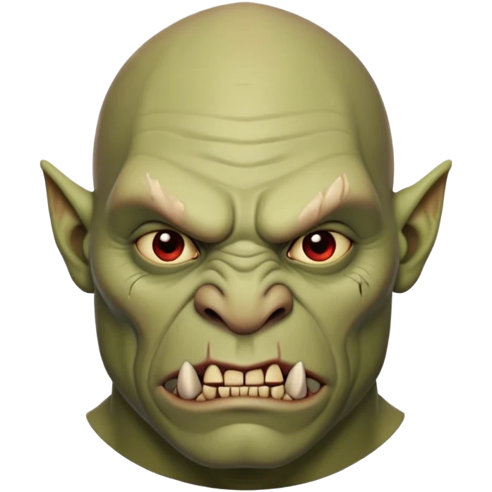 Beige colored bald orc emoji