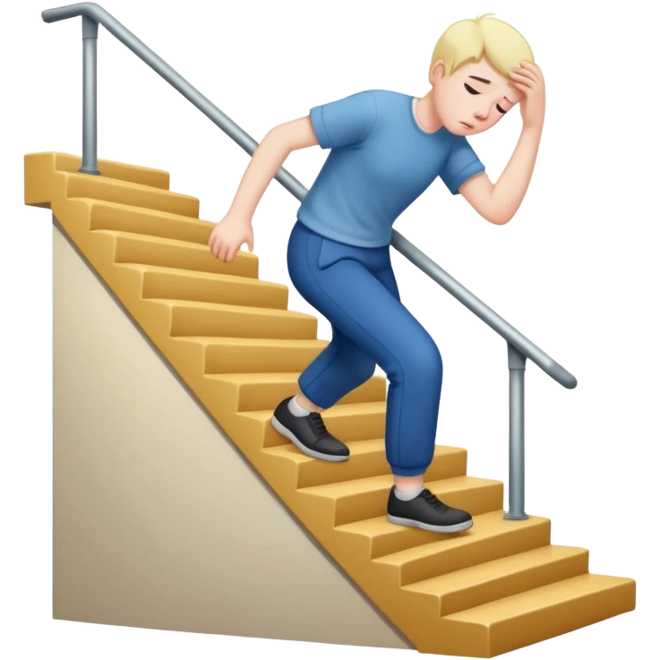 lose strength in stairs emoji