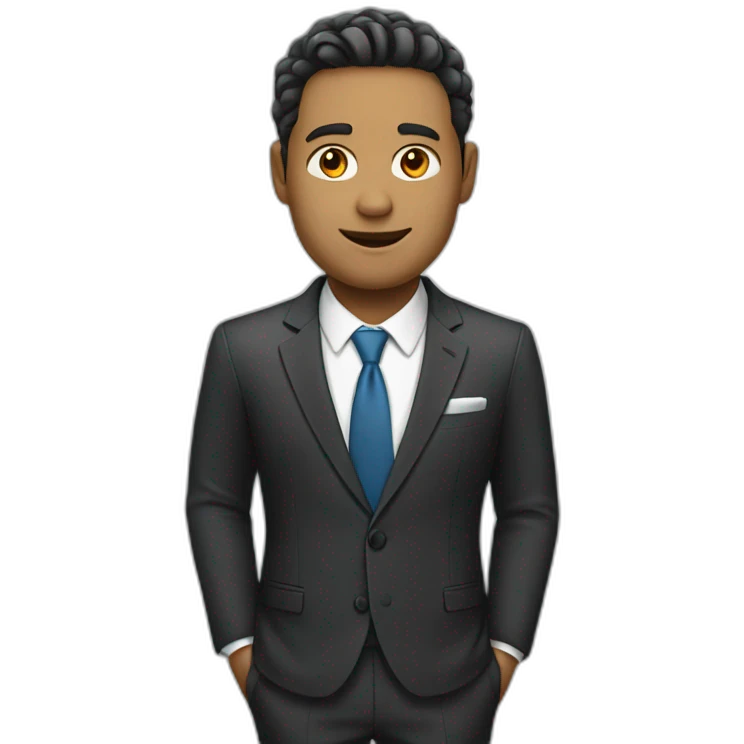 white guy in a suit emoji