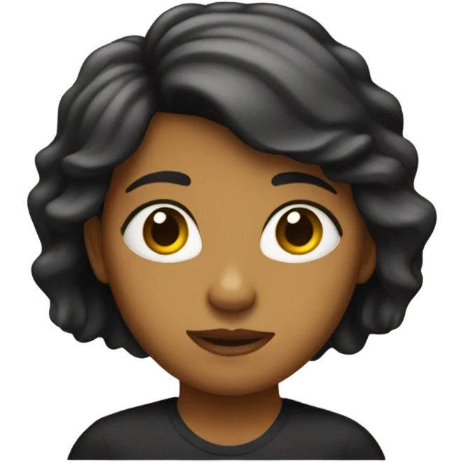 chica de pelo lacio negro  emoji