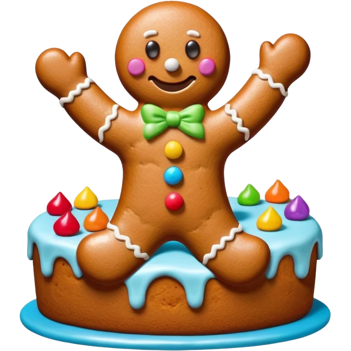 How to make a Giant Gingerbread Man Cake Recipe  emoji