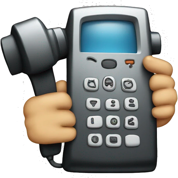 woman showing big phone emoji