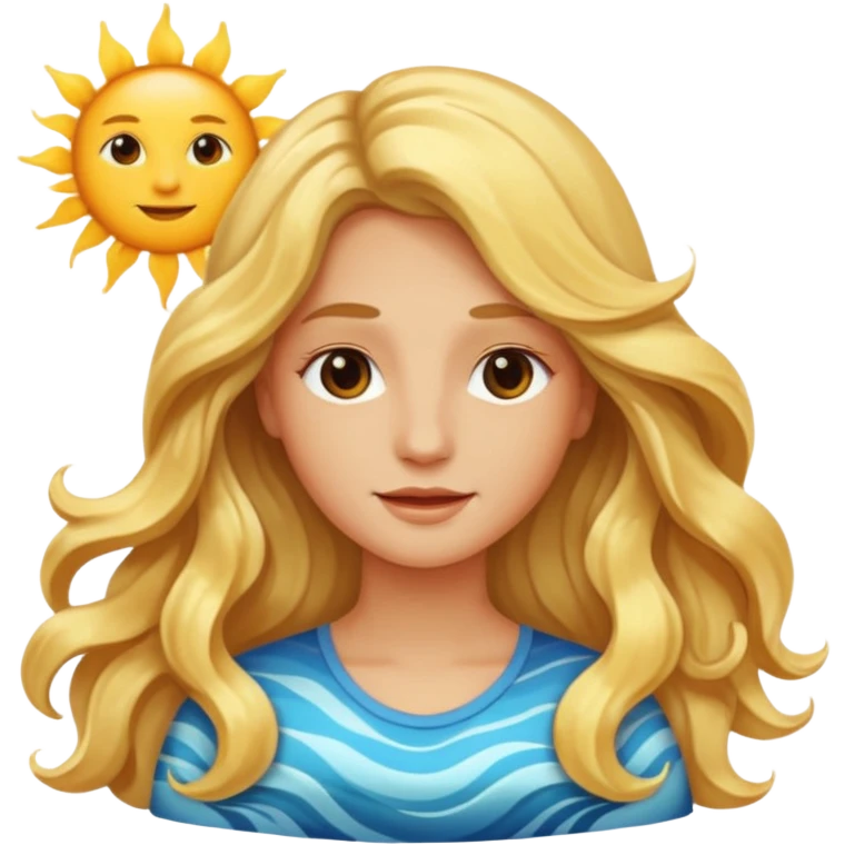 Long blonde hair emoji