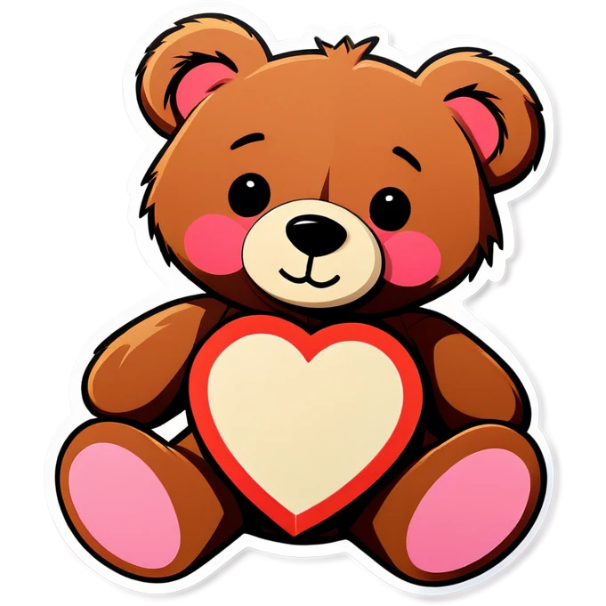 Teddy bear in love emoji