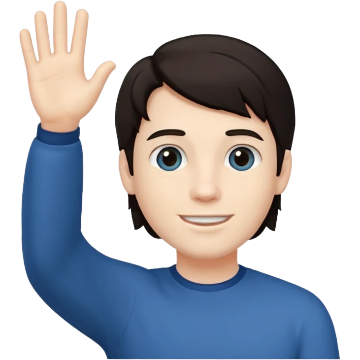 the character Caleb from the video game Blood waving as a greeting emoji