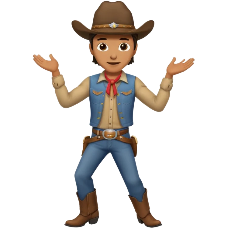 Linedance dancing cowboy emoji