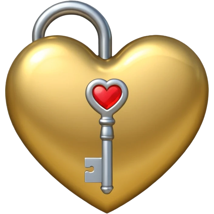 heart with a key motif emoji