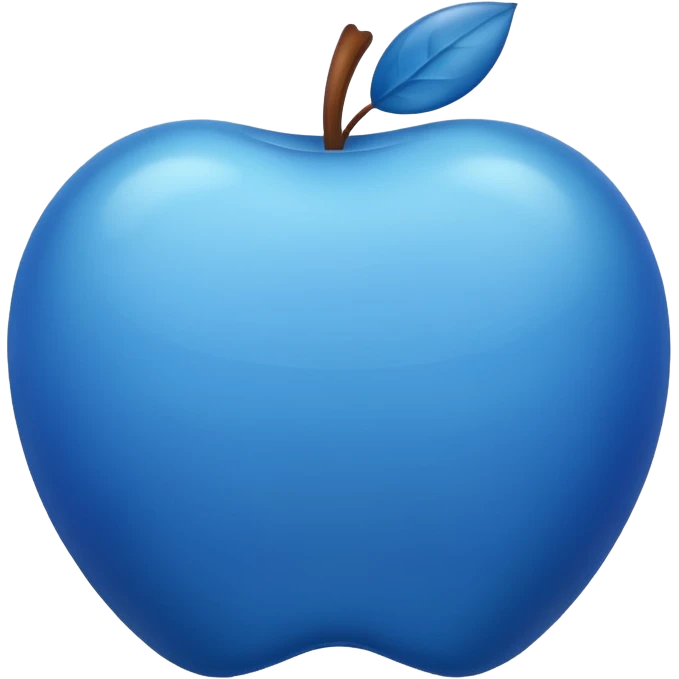 Une pomme bleu emoji
