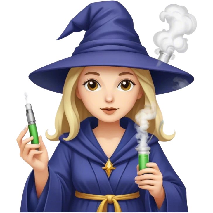 female wizard vape weed emoji