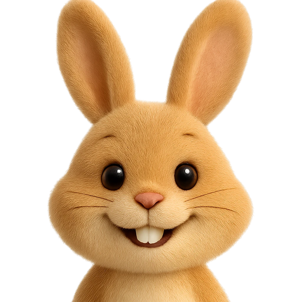 smiling bunny with long ears emoji