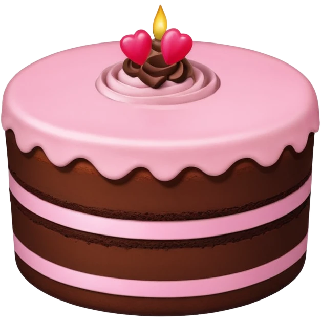 Chocolate Light Pink Cake emoji