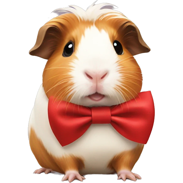 Guinea pig with bow emoji