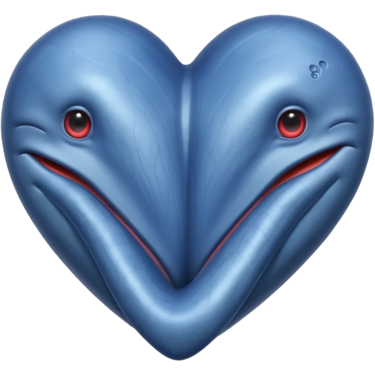 Blue whale heart image emoji