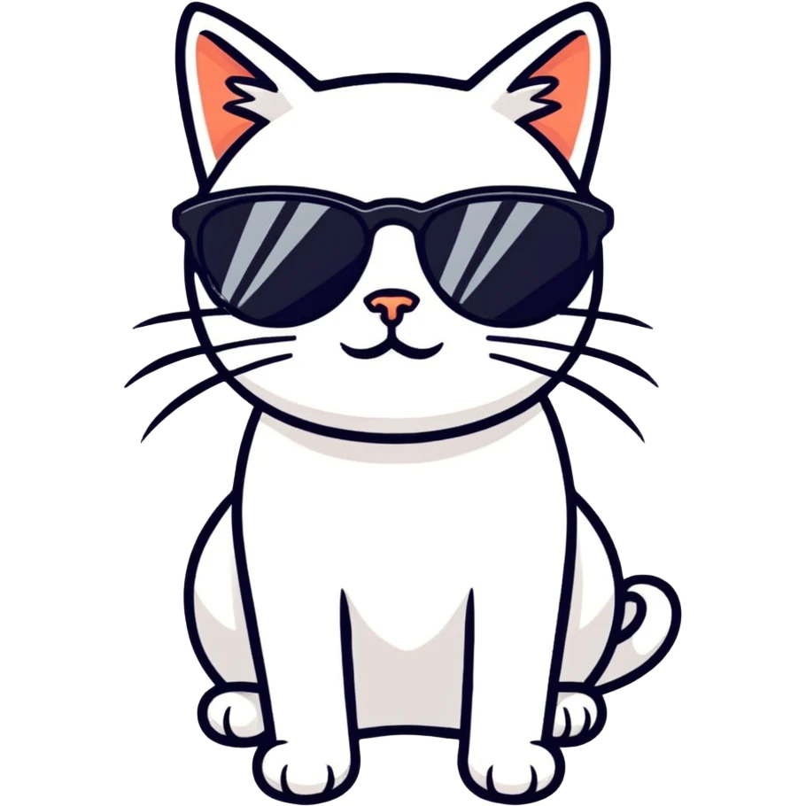 Cat with sunglasses emoji