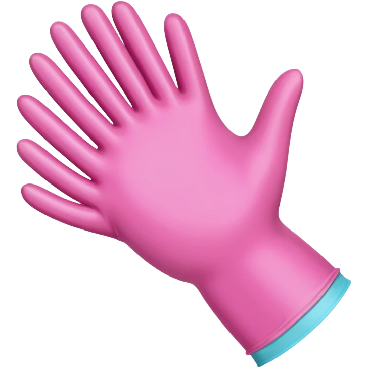 Guantes médicos de color rosa emoji