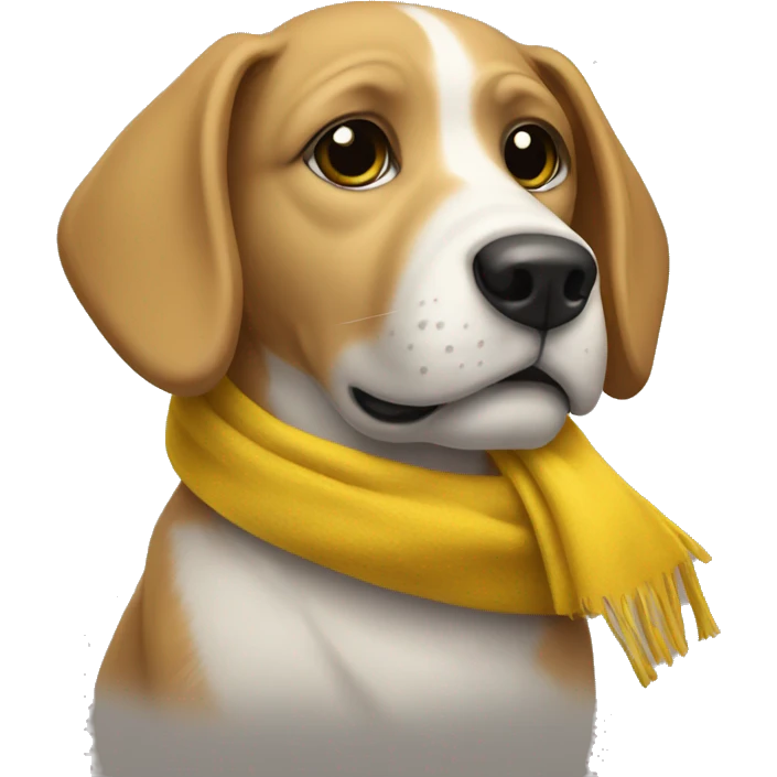 dog with a Yellow scarff  emoji