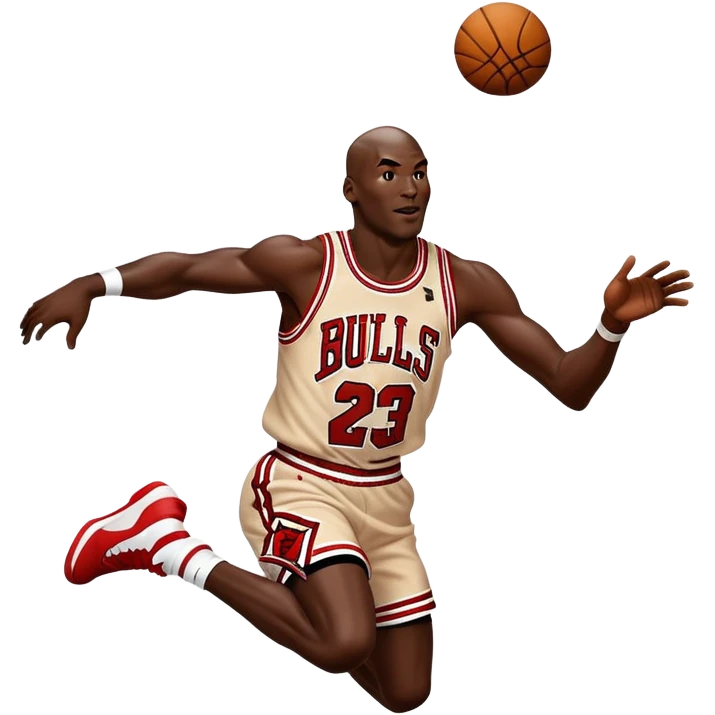 Michael Jordan flying through the air emoji