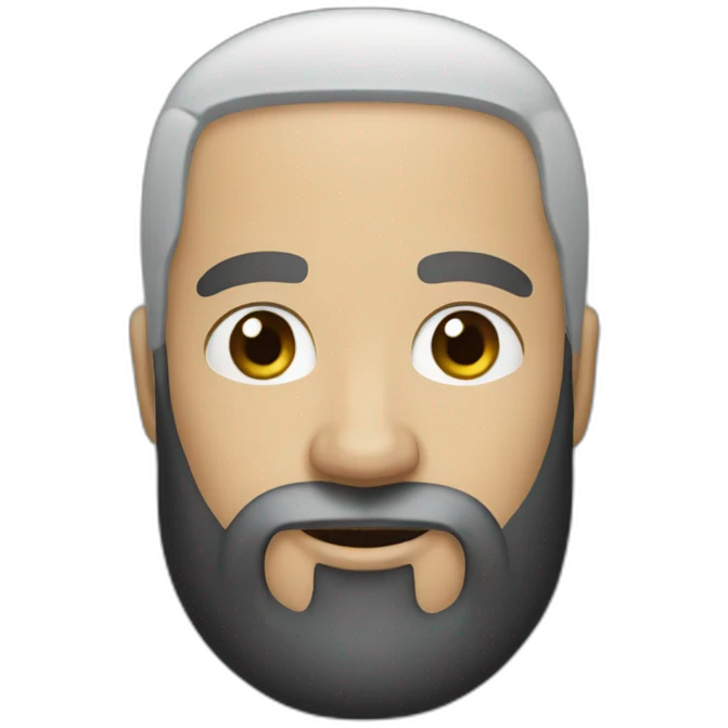 White Man black beard emoji