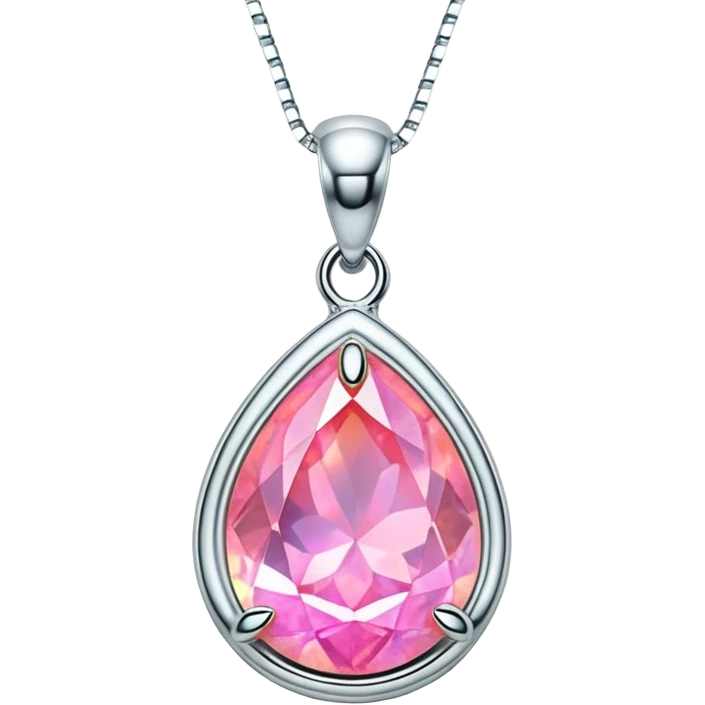 Pink Fire Opal Pendant  emoji