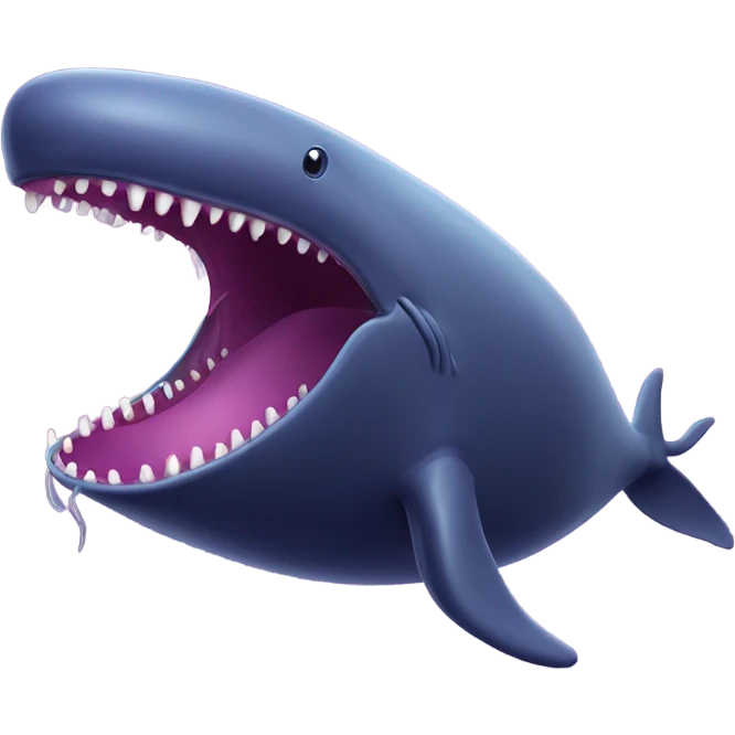 purple sperm whale with open mouth emoji