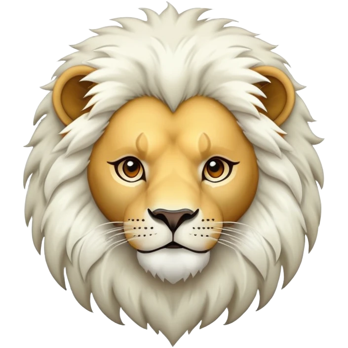 a lion with white hair emoji