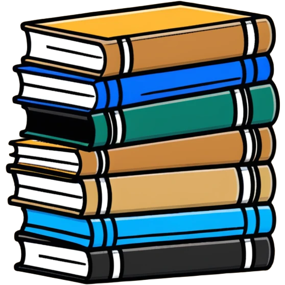 Stack of khaki books emoji