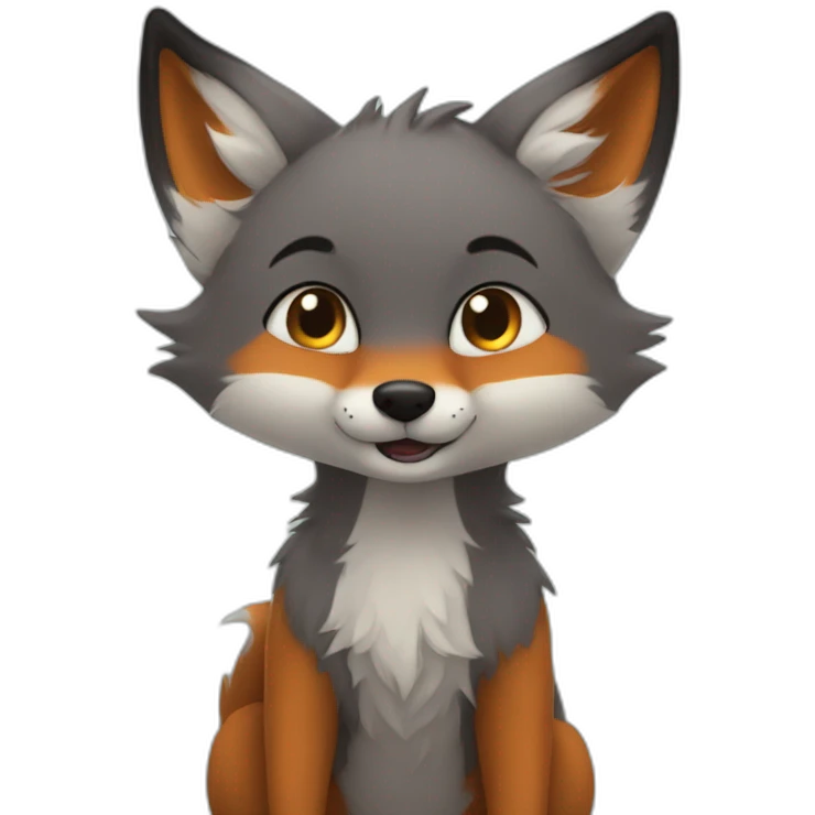 cutest lovable fox in a storm emoji