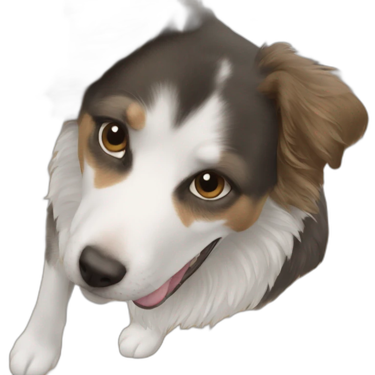 chat sur un chien emoji