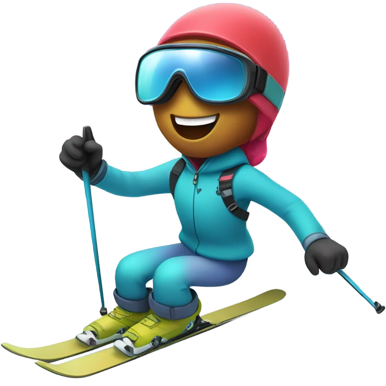 A heart skiing emoji