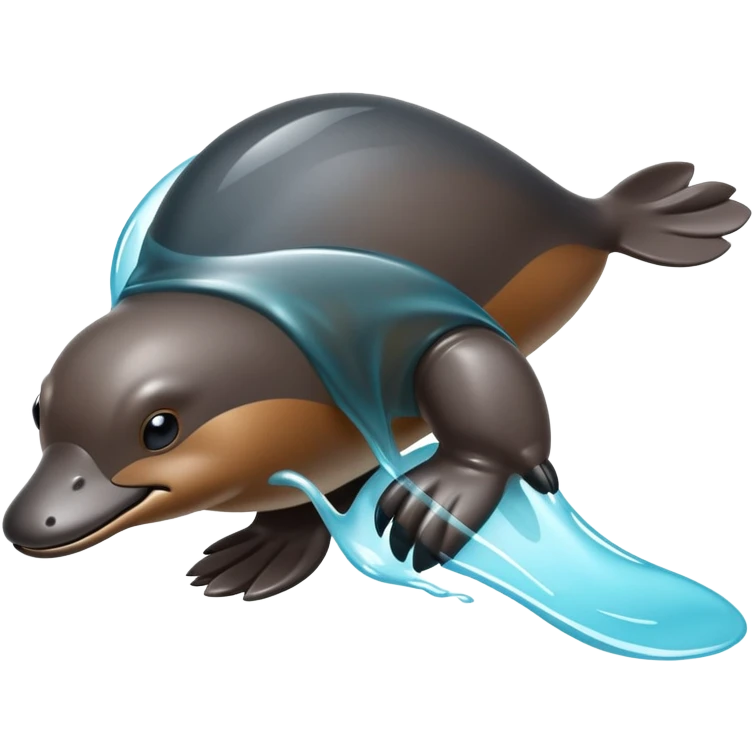 A platypus with a body made of flowing obsidian that constantly shifts and reshapes. Its bill can harden into a razor-sharp edge or soften to sense electrical signals. emoji