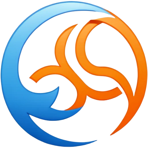 Orange with blue anti symbol emoji