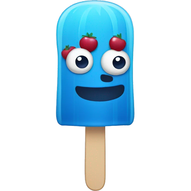 Ice popsicle blueberrie emoji