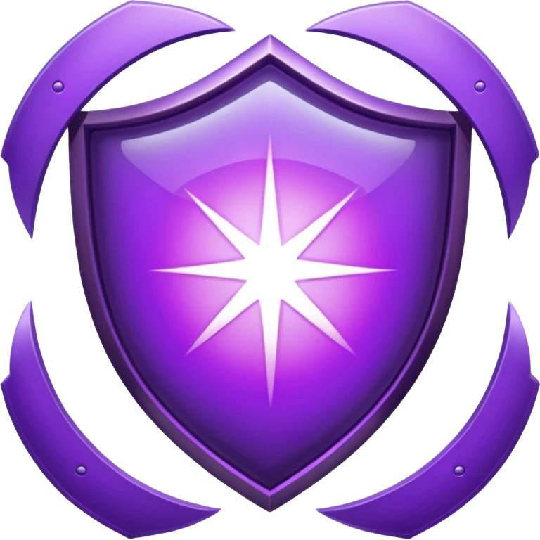 Purple glowing shield emoji