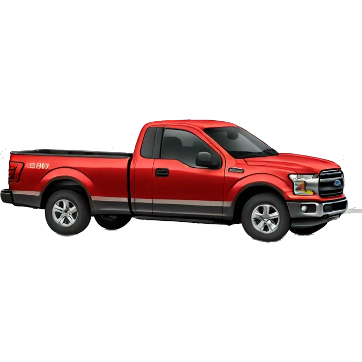 Red single cab f150 emoji