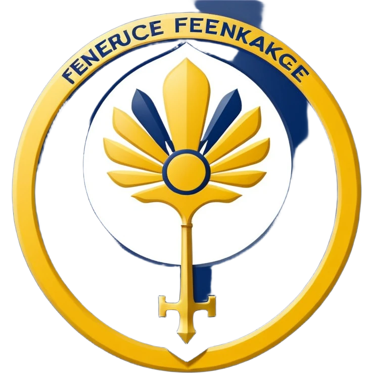 Fenerbahçe logo inspired emoji, simplified crest with yellow and navy blue emoji