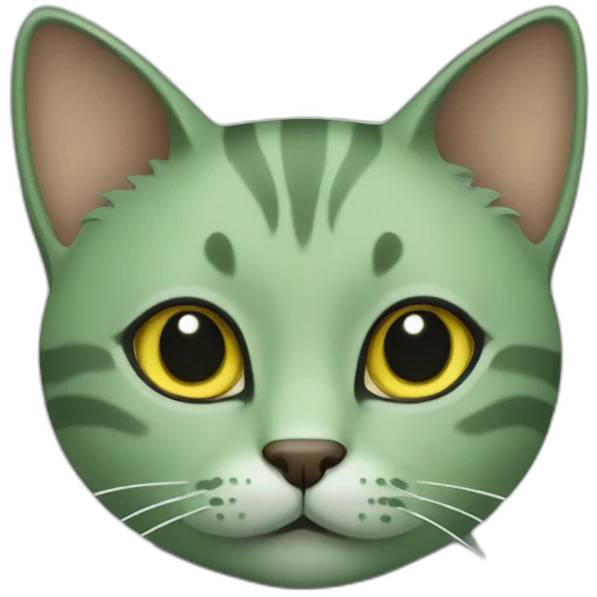 Sage green cat emoji