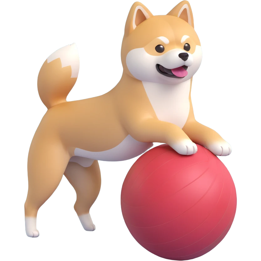 shiba inu, fitness emoji