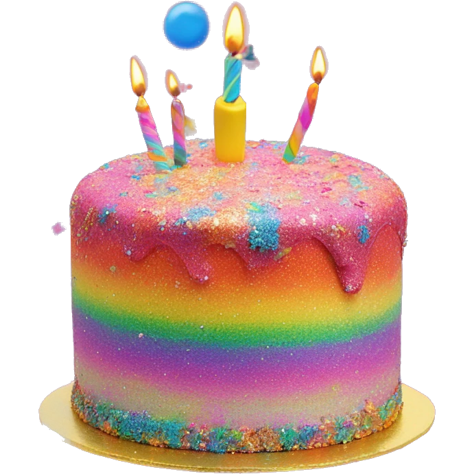lisa frank glitter cake emoji