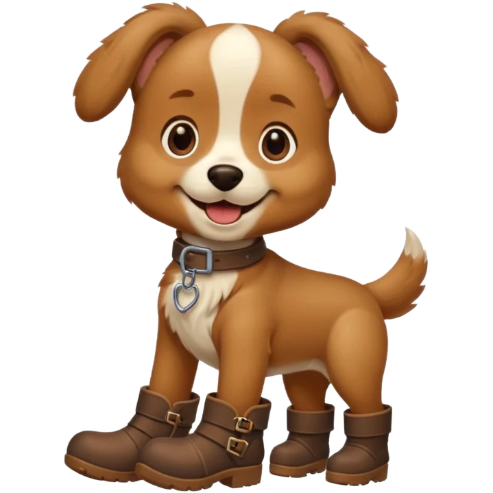 Perro con botas emoji