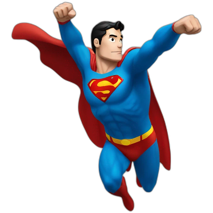 Superman flying emoji
