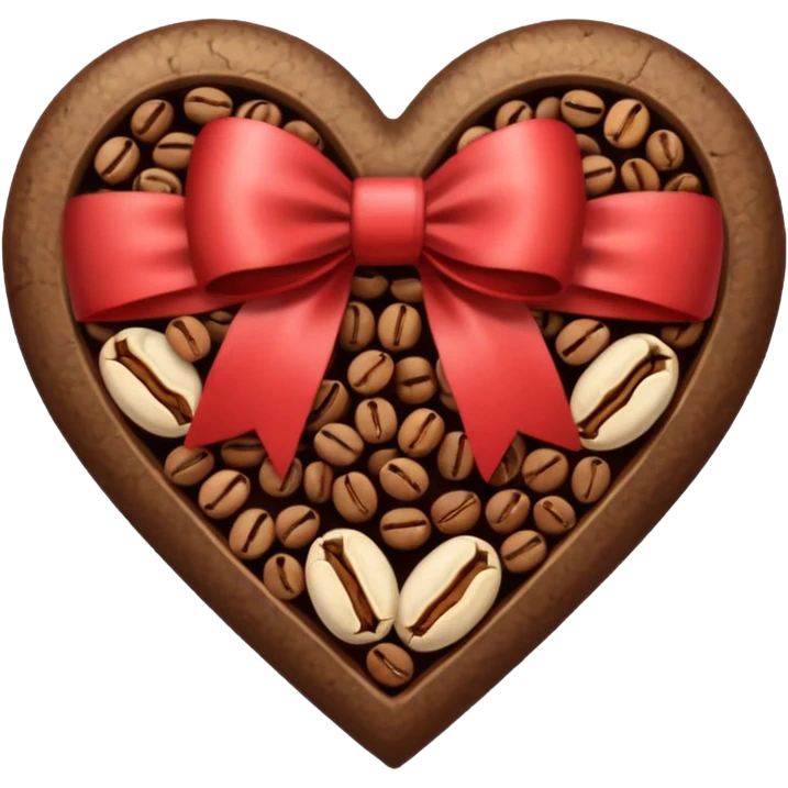 Heart with coffee bow emoji