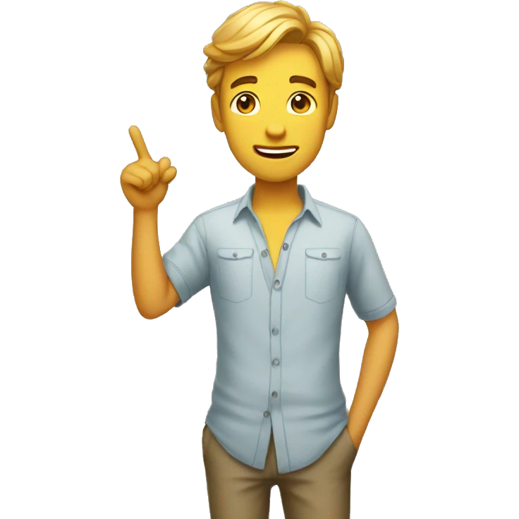 charismatic guy shhh-ing emoji