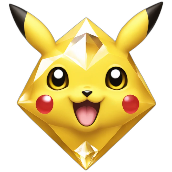 pikachu-head-in-a-diamond emoji