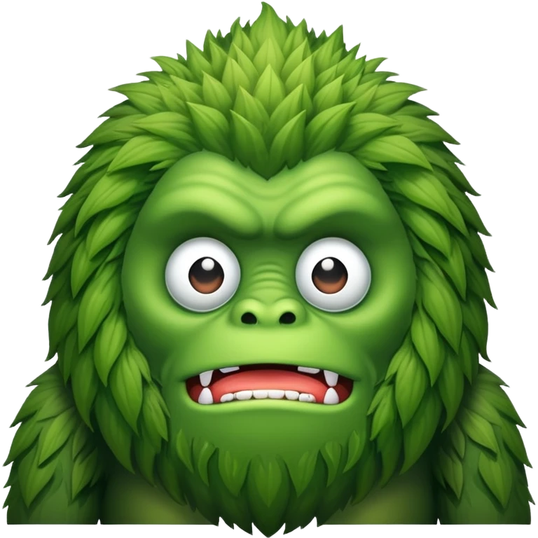 Weed jungle monster like big foot emoji