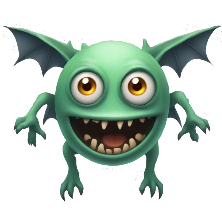 So scary flying monster with so many eyes emoji