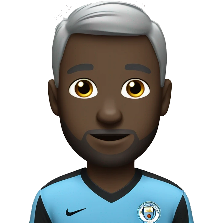 black cat in a man city shirt emoji